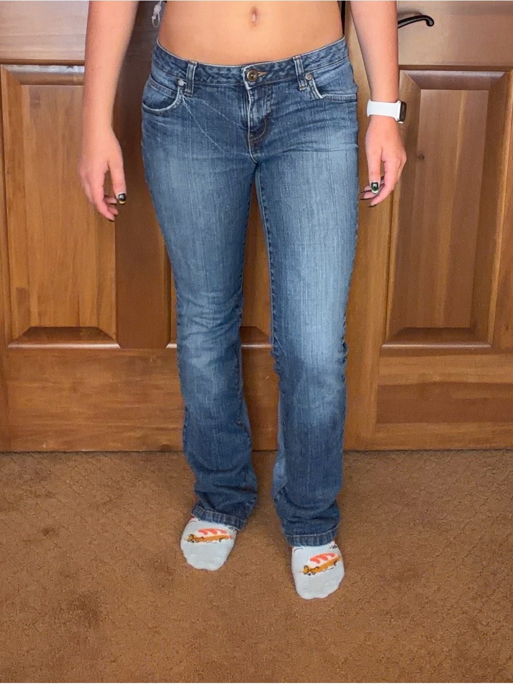 Arizona Jean Company Mid Rise Medium Wash Skinny Jeans Women’s Size 7 Long Y2K